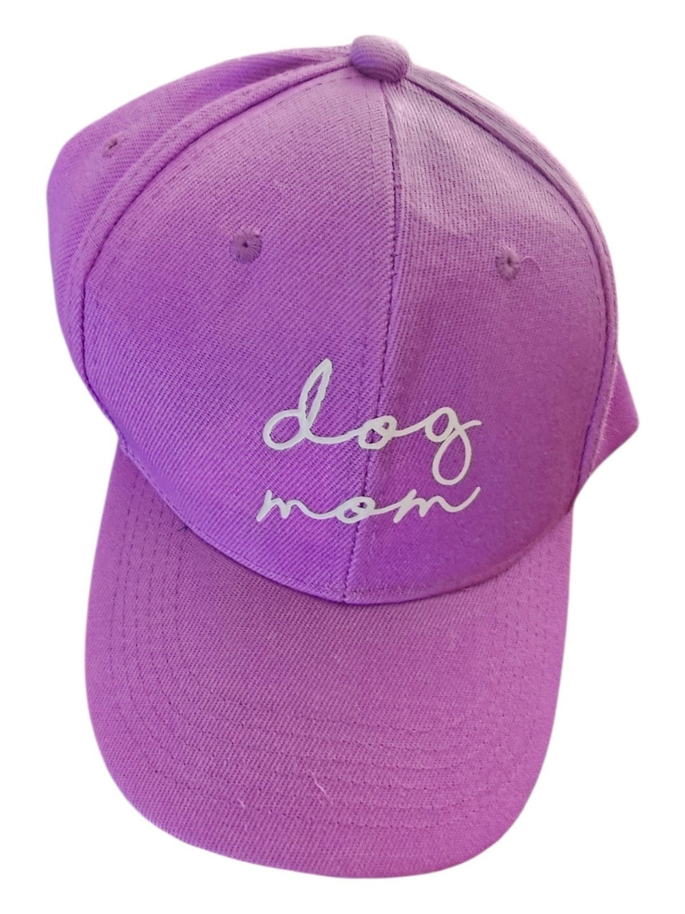 Dog Mom Script Baseball Cap - Lavender